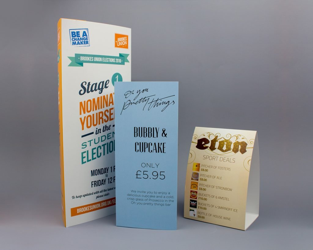 Table Tents Printing Kettering