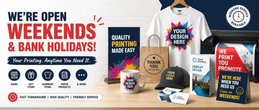 Weekend Printing Service Kettering